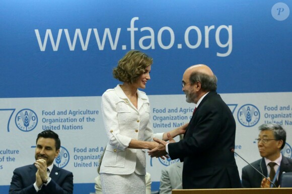 La reine Letizia d'Espagne a été nommée le 12 juin 2015 Ambassadrice spéciale de la FAO pour la nutrition, à Rome, au siège de l'Organisation des Nations unies pour l'Alimentation et l'Agriculture.