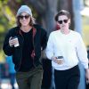 Kristen Stewart est allée chercher son café du matin à emporter accompagnée de son ancienne assistante qui est devenue sa meilleure amie Alicia Cargile à Los Feliz, le 23 janvier 2015.