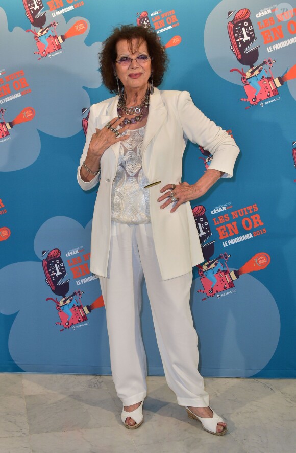 Claudia Cardinale - Dîner de gala "Les Nuits en Or - Panorama" à l'UNESCO à Paris, le 15 juin 2015