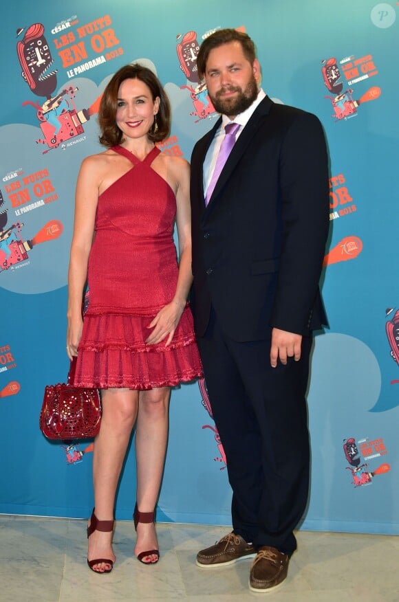 Elsa Zylberstein et Pavel Nosek - Dîner de gala "Les Nuits en Or - Panorama" à l'UNESCO à Paris, le 15 juin 2015