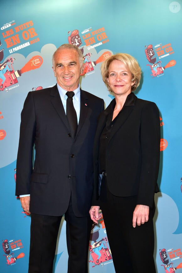 Alain Terzian et Frédérique Bredin - Dîner de gala "Les Nuits en Or - Panorama" à l'UNESCO à Paris, le 15 juin 2015