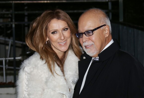Céline Dion et son mari René Angelil arrivent à l'enregistrement de l'émission "Vivement dimanche" au studio Gabriel à Paris le 13 novembre 2013.