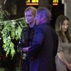 Exclusif - Sean Penn et sa fiancée Charlize Theron à une soirée privée au "Lucy's El Adobe Cafe" à West Hollywood, le 9 avril 2015
