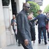 Michael Jordan quitte son hôtel à Paris, le 12 juin 2015