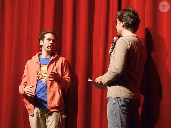 Ben et Olivier Belmondo - Audition publique des meilleurs élèves de l'école de théâtre "L'entrée des Artistes" au théâtre de la Gaité-Montparnasse à Paris le 22 juin 2015. 