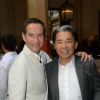 Exclusif - Xavier Brunet et Kenzo Takada - Soirée "White Party" au Prince de Galles à Paris le 24 juin 2015. 