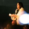 Kendall Jenner et Cara Delevingne assistant au concert de Kanye West au festival Glastonbury, le samedi 27 juin.