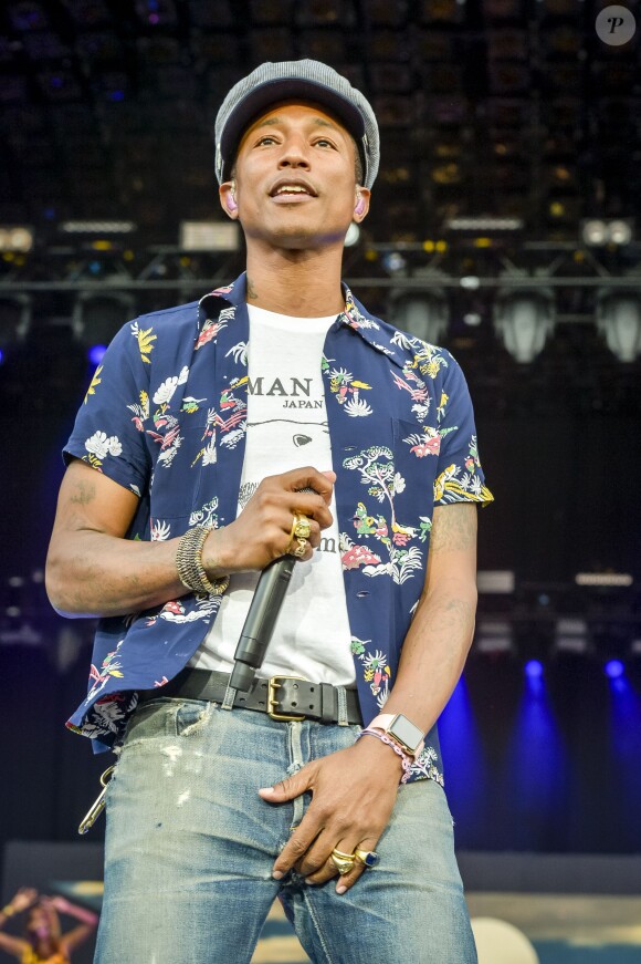 Pharrell Williams à Glastonbury le 27 juin 2015.