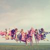 Taylor Swift, Gigi Hadid, Martha Hunt et les soeurs Haim le 4 juillet 2015, fete nationale et jour de l'indépendance aux Etats-Unis