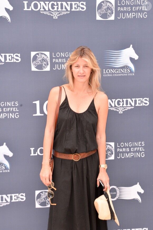 Exclusif - Sarah Lavoine - People lors du Longines Paris Eiffel Jumping au Champ-de-Mars à Paris, le 4 juillet 2015.