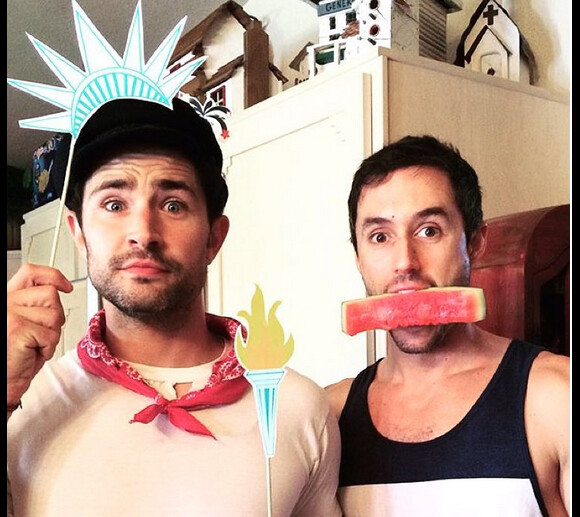 Matt Dallas et Blue Hamilton sur Instagram - Juillet 2015