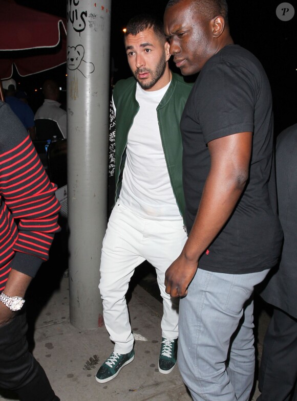 Karim Benzema arrive au Hooray Henry's nightclub à West Hollywood, le 19 juin 2015.