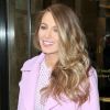 Blake Lively sort de la Sirius Radio à New York, le 21 avril 2015.  Actress Blake Lively drops by Sirius Radio on April 21, 2015 in New York City, New York. The "Age of Adaline" star told People magazine what she's looking forward to most as she grows older. "I think every year ? my family is expanding, not only in my immediate family, but my siblings are having kids, and it?s nice to have that."21/04/2015 - New York City