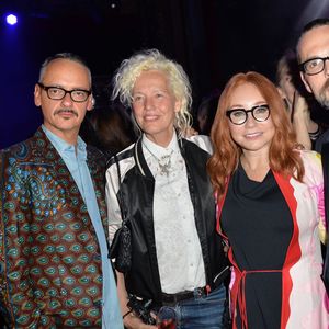 Viktor Horsting, Ellen von Unwerth, Tori Amos et Rolf Snoeren - Showcase de Tori Amos lors de l'After Party du 10ème anniversaire du parfum "Flowerbomb" de Viktor&Rolf au Trianon à Paris le 8 juillet 2015.