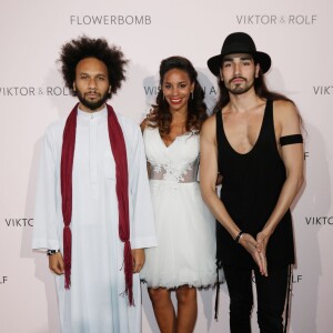 Yassine Azzouz, Alicia Fall et Willy Cartier - Soirée du 10ème anniversaire de la création du parfum " Flowerbomb" de Viktor&Rolf au Trianon à Paris le 8 juillet 2015