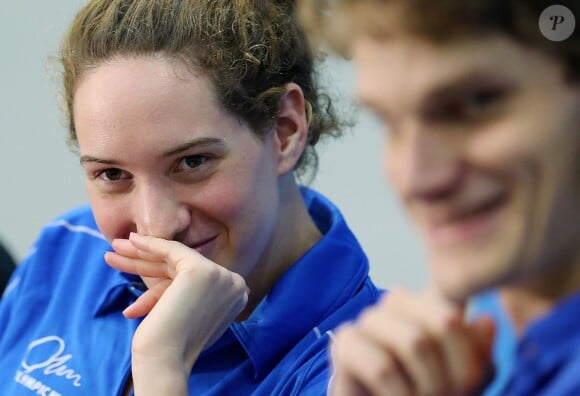 Yannick Agnel et Camille Muffat à Berlin, le 19 octobre 2012