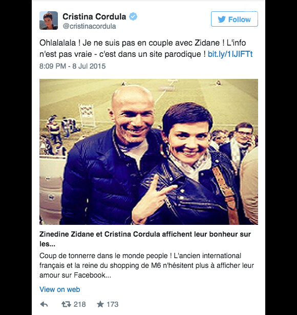 Cristina Cordula et Zinedine Zidane en couple ? La folle rumeur qui agite la Toile