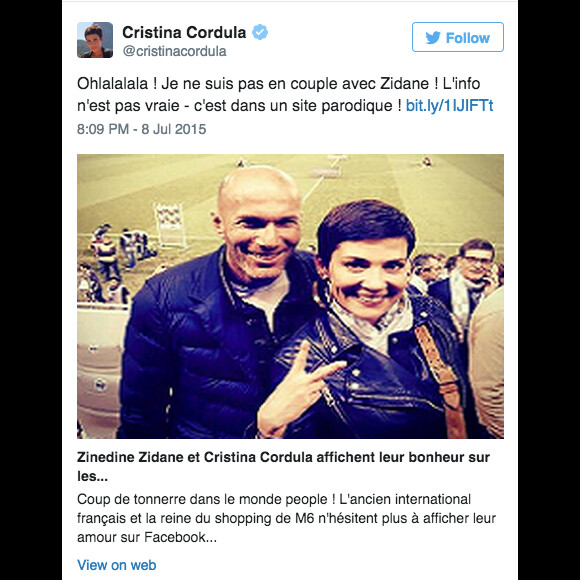 Cristina Cordula et Zinedine Zidane en couple ? La folle rumeur qui agite la Toile