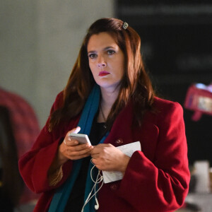 Exclusif - Drew Barrymore - Tournage du film "Miss You Already" à Londres le 23 octobre 2014.
