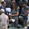 Pippa Middleton et son frère James Middleton assistaient le 9 juillet 2015 aux demi-finales du tableau féminin du tournoi de Wimbledon, à Londres.