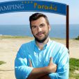 Laurent Ournac sur le tournage de  Camping Paradis  (épisode diffusé le mardi 23 juin 2015 à 20h55 sur TF1).