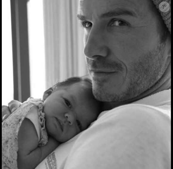 David et Harper Beckham sur Instagram / Juillet 2015