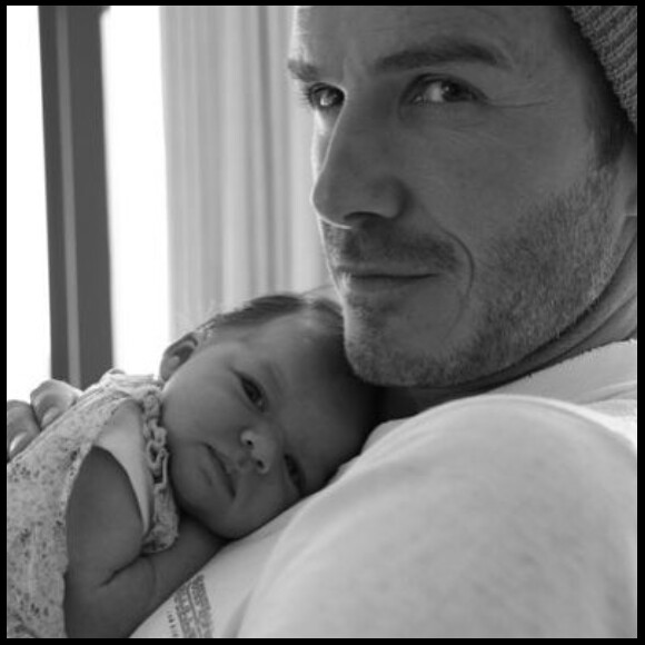 David et Harper Beckham sur Instagram / Juillet 2015