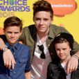  Brooklyn Beckham, Romeo Beckham et Cruz Beckham lors des Kids' Choice Awards au Forum d'Inglewood, le 28 mars 2015 