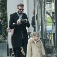  Exclusif -David Beckham et sa fille Harper &agrave; Londres le 4 f&eacute;vrier 2015 