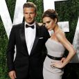 David Beckham et Victoria Beckham à la soirée Vanity Fair Oscar Party à West Hollywood, Los Angeles, le 26 février 2012.