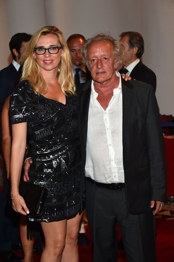 Didier Barbelivien et sa femme Laure Barbelivien le 10 juillet 2015 au Sporting de Monte-Carlo lors du gala annuel au profit de l'association Fight Aids Monaco, présidée par la princesse Stéphanie de Monaco.