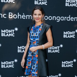 Virginie Ledoyen - Lancement de la collection "Montblanc Bohème Moongarden" à l'Orangerie Ephémère du jardin des Tuileries, place de la Concorde à Paris, le 9 juillet 2015.