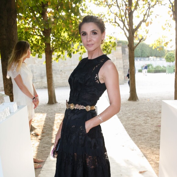 Clotilde Courau (princesse de Savoie) - Lancement de la collection "Montblanc Bohème Moongarden" à l'Orangerie Ephémère du jardin des Tuileries, place de la Concorde à Paris, le 9 juillet 2015.