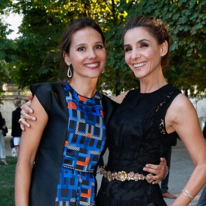 Virginie Ledoyen et Clotilde Courau - Lancement de la collection "Montblanc Bohème Moongarden" à l'Orangerie Ephémère du jardin des Tuileries, place de la Concorde à Paris, le 9 juillet 2015.