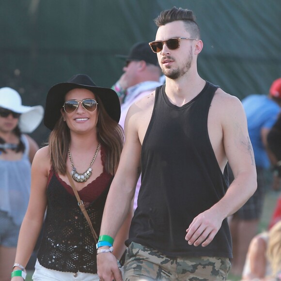 Lea Michele et son petit ami Matthew Paetz au 2ème jour du Festival "Coachella Valley Music and Arts" à Indio, le 11 avril 2015  