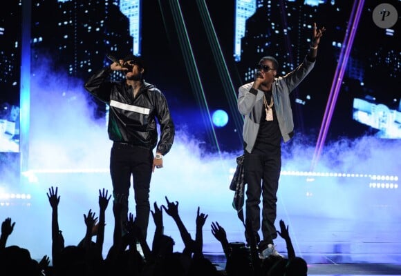 Chris Brown et Meek Mill lors des BET Awards 2015 à Los Angeles, le 28 juin 2015.