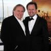 Gérard Depardieu et Frédéric Auburtin présentent le film "United Passions" lors du 67e festival de Cannes le 18 mai 2014.