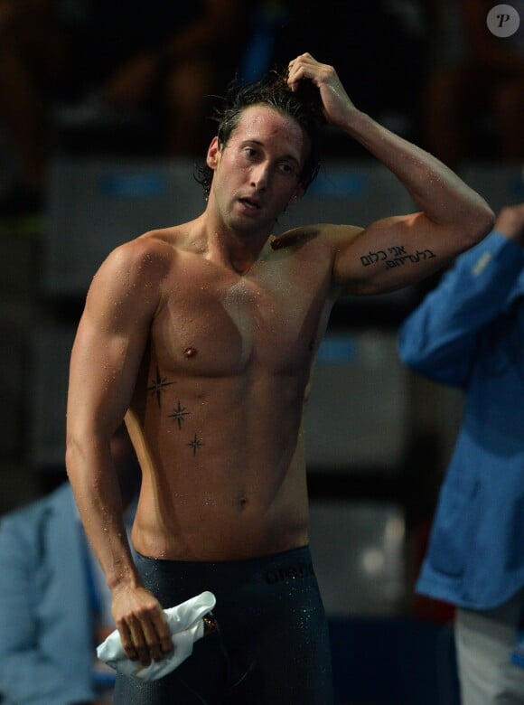 Fabien Gilot Men lors des championnats du monde à la piscine de Montjuic à Barcelone, en juillet 2013