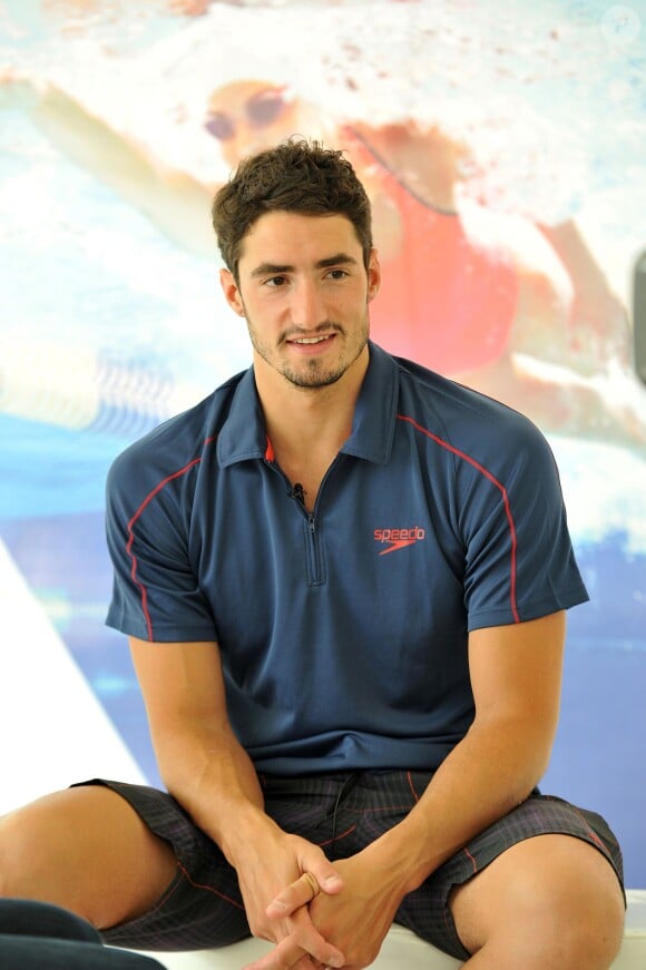 Benjamin Stasiulis lors d'un événement organisé par Speedo au Dome Aquatics de Vincennes, le 22 septembre 2012