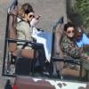 Exclusif - Kris Jenner, son compagnon Corey Gamble, Kourtney et Khloé Kardashian passent l'après midi au Malibu Wine Safari. Malibu, le 10 juillet 2015.