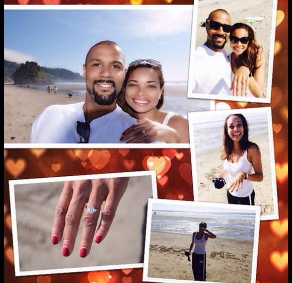 Rochelle Aytes de la série Mistresses et CJ Lindsey se sont fiancés / juillet 2015