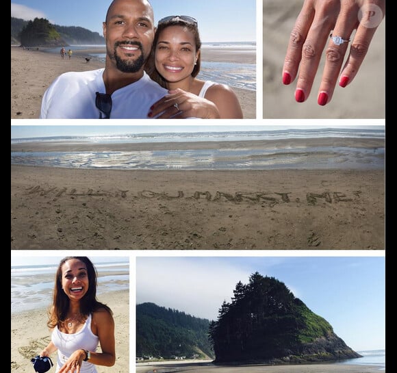 Rochelle Aytes de la série Mistresses et CJ Lindsey sont fiancés / juillet 2015