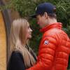 Tomas Berdych et sa belle Ester Satorova à Bercy village, à Paris, le 29 octobre 2014