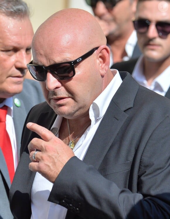 Philippe Bianchi lors des obsèques de son fils Jules Bianchi en la cathédrale Sainte-Réparate à Nice, le 21 juillet 2015