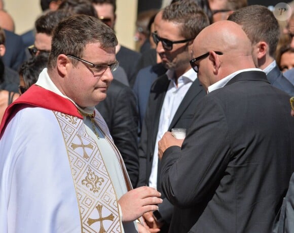 Philippe Bianchi lors des obsèques de son fils Jules Bianchi en la cathédrale Sainte-Réparate à Nice, le 21 juillet 2015