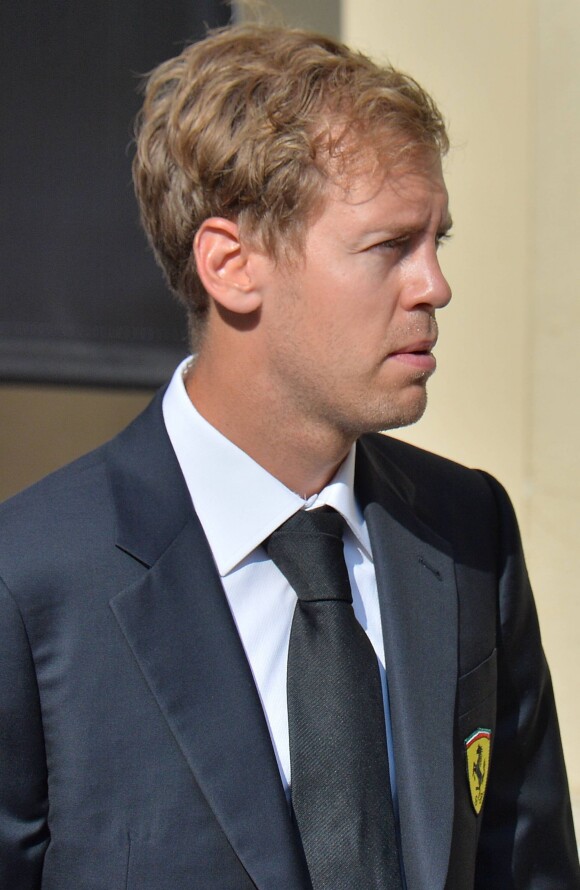 Sebastian Vettel lors des obsèques de Jules Bianchi le 21 juillet 2015 en la cathédrale Sainte-Réparate de Nice