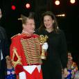 La princesse Stéphanie de Monaco lors de la remise des Clowns du 39e Festival international du cirque de Monte-Carlo le 20 janvier 2015 sous le chapiteau Fontvieille.
