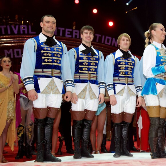 La princesse Stéphanie de Monaco lors de la remise des Clowns du 39e Festival international du cirque de Monte-Carlo le 20 janvier 2015 sous le chapiteau Fontvieille.