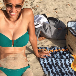 Sonia Rolland en bikini en vacances en Martinique. Juillet 2015.