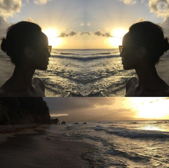 La belle Sonia Rolland en vacances en Martinique. Juillet 2015.
